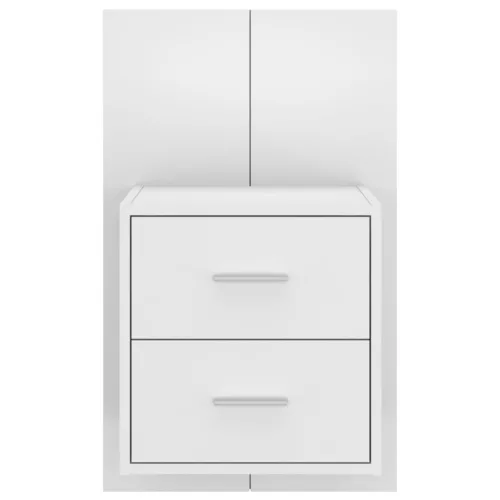  magasfényű fehér falra szerelhető éjjeliszekrény