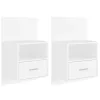  2 db fehér falra szerelhető éjjeliszekrény