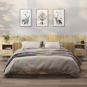    2 db sonoma tölgy színű falra szerelhető éjjeliszekrény