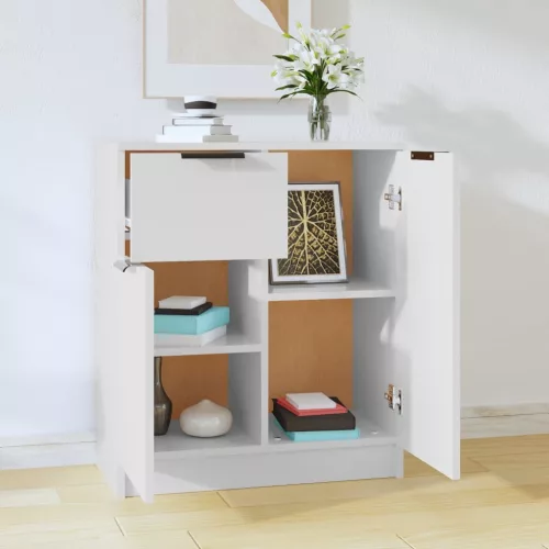  fehér szerelt fa tálalóasztal 60 x 30 x 70 cm