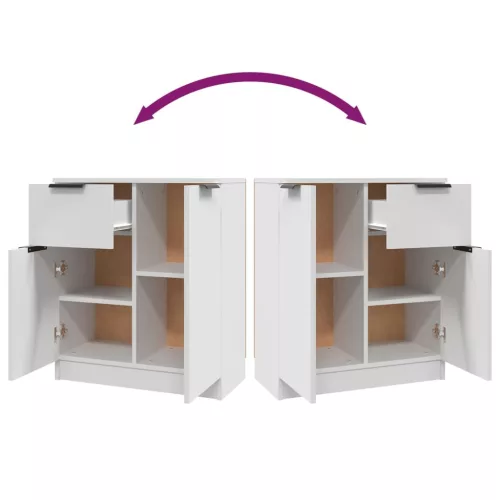  fehér szerelt fa tálalóasztal 60 x 30 x 70 cm