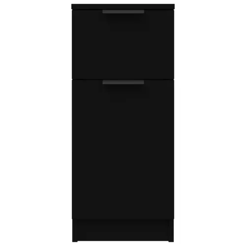  fekete szerelt fa tálalószekrény 30 x 30 x 70 cm