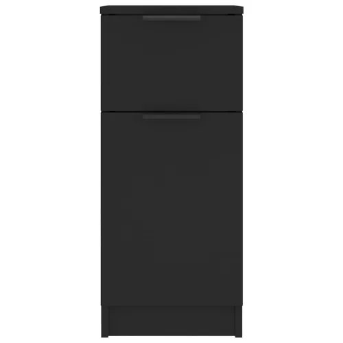  2 db fekete szerelt fa tálalószekrény 30 x 30 x 70 cm