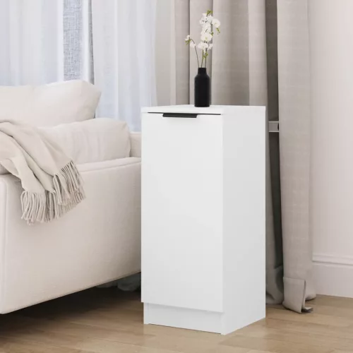  fehér szerelt fa tálalószekrény 30 x 30 x 70 cm