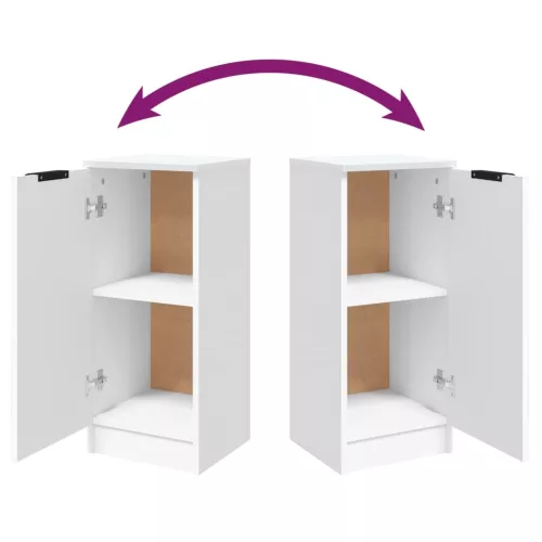  fehér szerelt fa tálalószekrény 30 x 30 x 70 cm