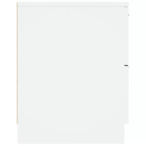  2 db fehér szerelt fa éjjeliszekrény