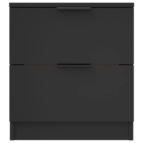  fekete szerelt fa éjjeliszekrény