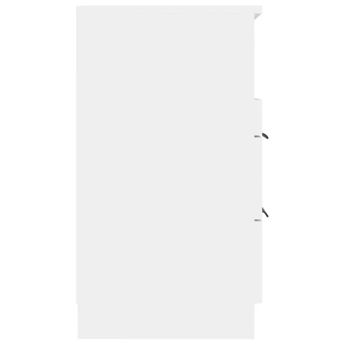  fehér szerelt fa éjjeliszekrény