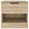  2 db sonoma-tölgyszínű szerelt fa éjjeliszekrény
