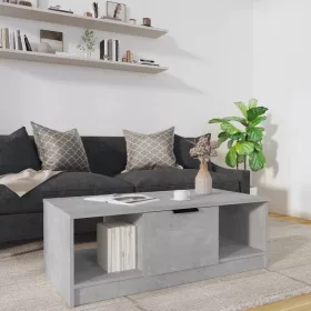 betonszürke szerelt fa dohányzóasztal 102 x 50 x 36 cm