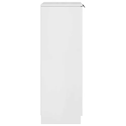  magasfényű fehér szerelt fa cipősszekrény 59 x 35 x 100,5 cm