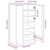 magasfényű fehér szerelt fa cipősszekrény 59 x 35 x 100,5 cm
