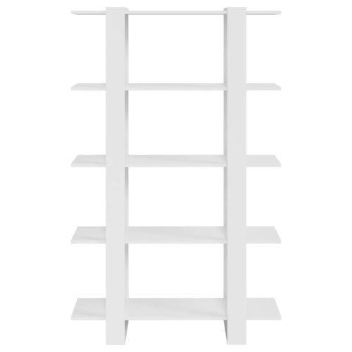  magasfényű fehér könyvszekrény/térelválasztó 100 x 30 x 160 cm