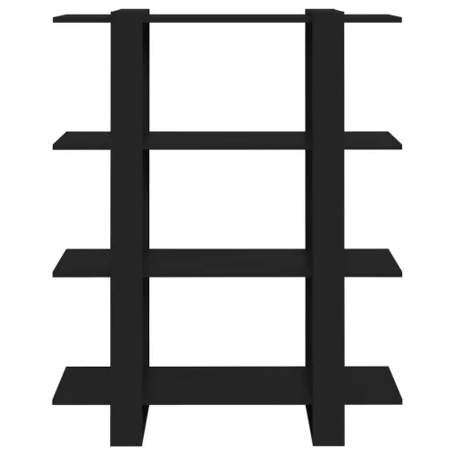  fekete könyvszekrény/térelválasztó 100 x 30 x 123,5 cm