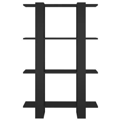  fekete könyvszekrény/térelválasztó 80 x 30 x 123,5 cm