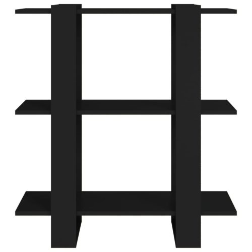  fekete könyvszekrény/térelválasztó 80 x 30 x 87 cm