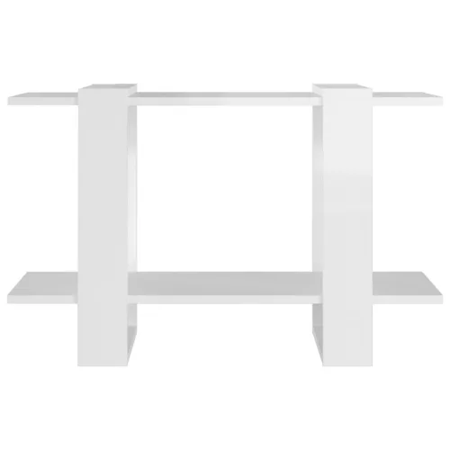  magasfényű fehér könyvszekrény/térelválasztó 80 x 30 x 51 cm