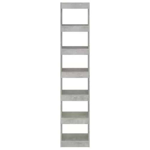 betonszürke térelválasztó könyvszekrény 40 x 30 x 198 cm