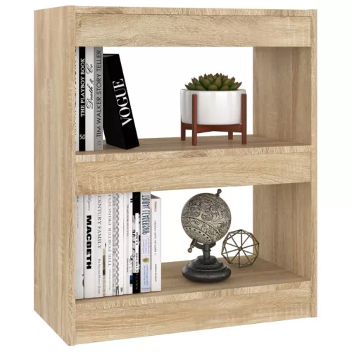  sonoma-tölgyszínű térelválasztó könyvszekrény 60 x 30 x 72 cm