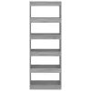 betonszürke szerelt fa könyvszekrény/térelválasztó 60x30x166 cm