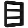  fekete szerelt fa könyvszekrény/térelválasztó 80 x 30 x 103 cm