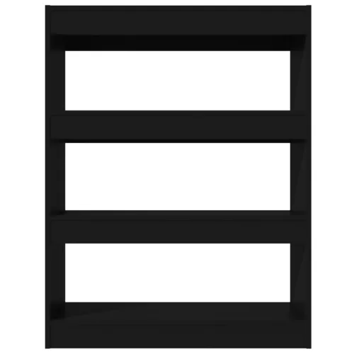  fekete szerelt fa könyvszekrény/térelválasztó 80 x 30 x 103 cm