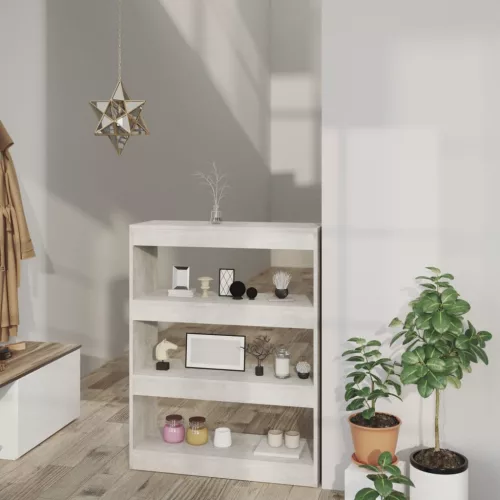  betonszürke könyvszekrény/térelválasztó 80 x 30 x 103 cm