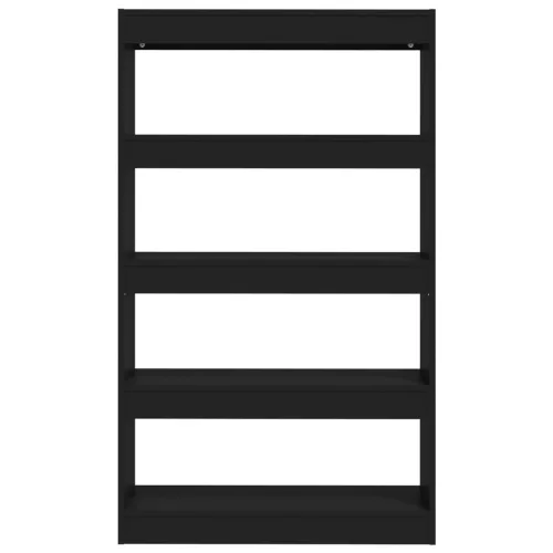  fekete szerelt fa könyvszekrény/térelválasztó 80x30x135 cm