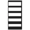  fekete szerelt fa térelválasztó könyvszekrény 80x30x166 cm