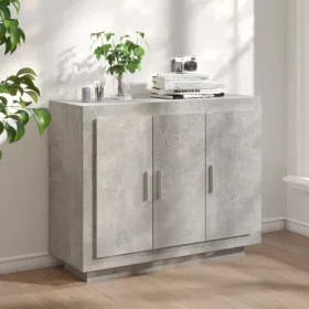  betonszürke szerelt fa tálalóasztal 92 x 35 x 75 cm