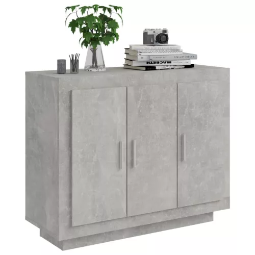  betonszürke szerelt fa tálalóasztal 92 x 35 x 75 cm