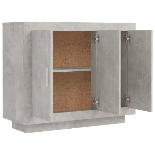  betonszürke szerelt fa tálalóasztal 92 x 35 x 75 cm