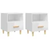  2 db magasfényű fehér éjjeliszekrény 40x35x47 cm