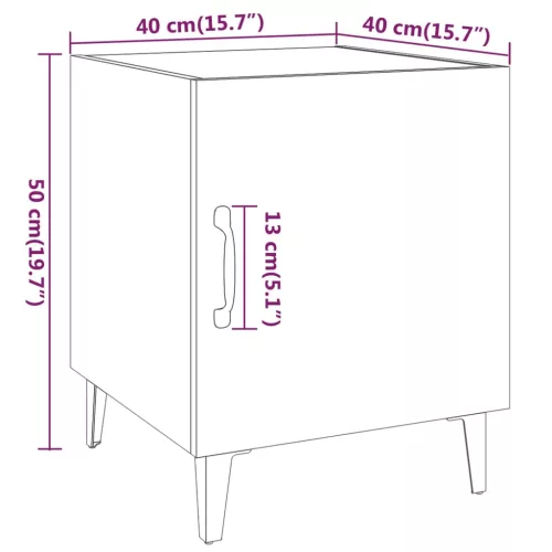  2 db fekete szerelt fa éjjeliszekrény