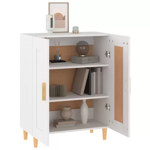  fehér szerelt fa tálalószekrény 69,5 x 34 x 90 cm