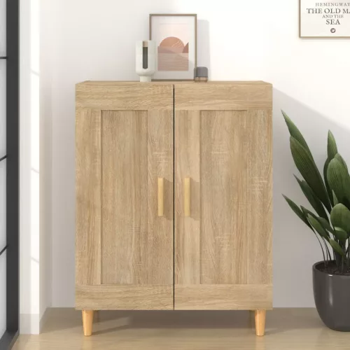  sonoma tölgy színű szerelt fa tálalószekrény 69,5 x 34 x 90 cm