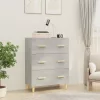  betonszürke szerelt fa tálalószekrény 70 x 34 x 90 cm