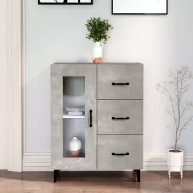  betonszürke szerelt fa tálalószekrény 69,5 x 34 x 90 cm