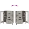  betonszürke szerelt fa tálalószekrény 69,5 x 34 x 90 cm