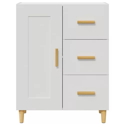  fehér szerelt fa tálalószekrény 69,5 x 34 x 90 cm