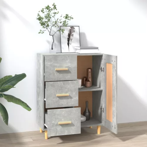  betonszürke szerelt fa tálalószekrény 69,5 x 34 x 90 cm