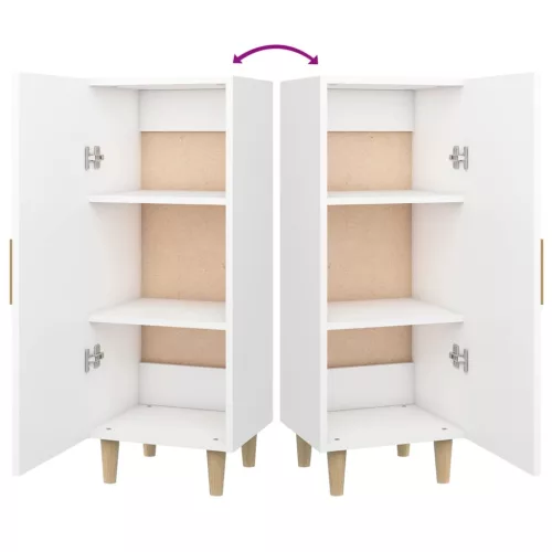  fehér szerelt fa tálalóasztal 34,5 x 34 x 90 cm