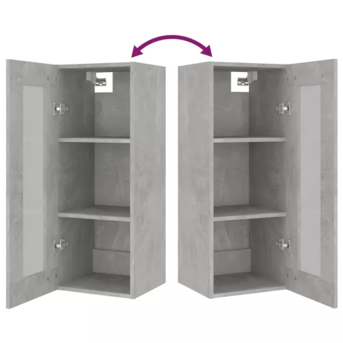  betonszürke függő faliszekrény 34,5 x 34 x 90 cm