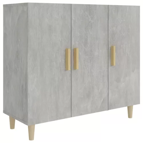  betonszürke szerelt fa tálalószekrény 90 x 34 x 80 cm