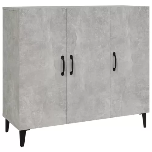  betonszürke szerelt fa tálalószekrény 90 x 34 x 80 cm