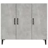  betonszürke szerelt fa tálalószekrény 90 x 34 x 80 cm