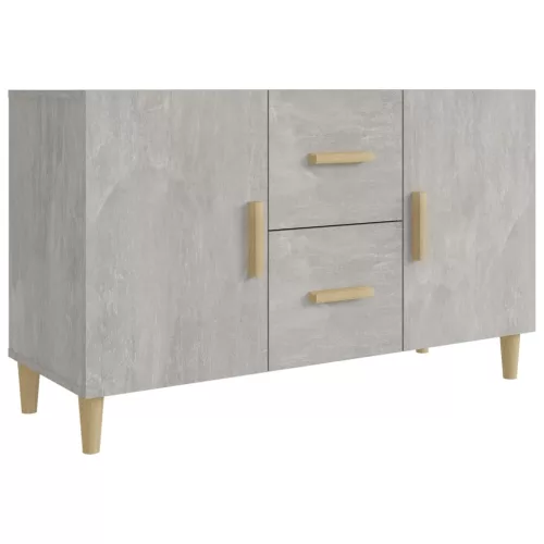  betonszürke szerelt fa tálalószekrény 100 x 36 x 60 cm