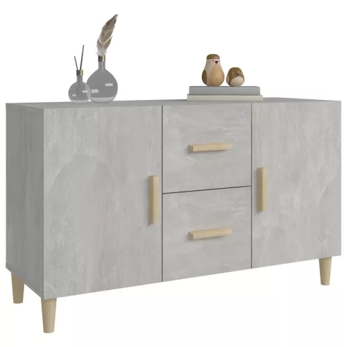  betonszürke szerelt fa tálalószekrény 100 x 36 x 60 cm
