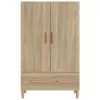  sonoma-tölgyszínű szerelt fa magasszekrény 70 x 31 x 115 cm