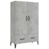  betonszürke szerelt fa magasszekrény 70 x 31 x 115 cm